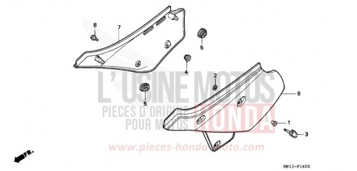 SIDE COVER XR600RV de 1997